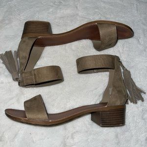 Suede Sandals with Tassels